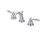 Kingston Brass KB8911NFL Two Handle 4 to 8 Mini Widespread Lavatory Faucet wit