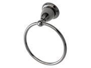 Kingston Brass BA1754BK Water Onyx 6 inch Towel Ring Black Nickel