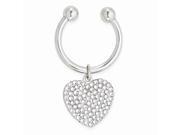 Heart Swarovski Crystal Key Ring Engravable Personalized Gift Item