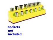 3 8 in. Drive 14 Hole Neon Yellow Impact Socket Holder