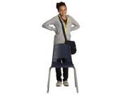 ECR4Kids 18 Stack Chair Chrm Legs Blue with Glide 5 Pack