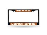 Texas Longhorns NCAA Black Chrome Laser Cut License Plate Frame