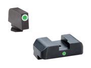 AmeriGlo I Dot Sight Fits Glock 42 and 43 Green Tritium White Outline Front with Green Rear GL 105