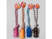 Rope With Fire Hydrant Squeaker Dog Toy Case Pack 80