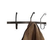Village Wrought Iron CT WH 3 Wall Mounted Wrought Iron Coat Rack with 3 Hooks