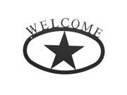 Village Wrought Iron WEL 45 S Small Welcome Sign Plaque Star