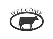 Village Wrought Iron WEL 5 S Small Welcome Sign Plaque Cow