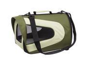 Airline Approved Folding Zippered Sporty Mesh Pet Carrier Green Khaki