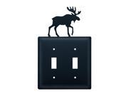 Village Wrought Iron ESS 19 Moose Switch Cover Double Black