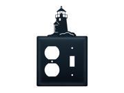 Village Wrought Iron EOS 10 Lighthouse Outlet and Switch Cover Black
