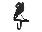 Village Wrought Iron WH 158 S Hockey Player Wall Hook Small Black