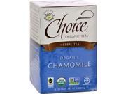 Choice Organic Teas Chamomile Herb Tea 20 Tea Bags Case of 6