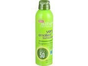 Alba Botanica Sunscreen Very Emollient Clear Spray SPF 50 Fragrance Free 6 oz