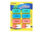 8 pack Rubber Erasers Case Pack 48