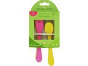 Green Sprouts Forks and Spoons Sprout Ware 9 Months Plus Pink Assorted 6 Pack