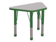 ECR4Kids 18 x 30 Adjustable Learning Activity Table Grey Green Chunky