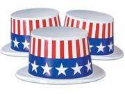 Plastic Topper with Patriotic Band Case Pack 25
