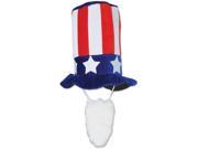 Plush Patriotic Hat with Beard Case Pack 6