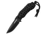 SCHF46 Neck Knife Black Wrapped Handle Black Plain