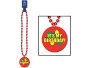 Beads w It s My Birthday Medallion Case Pack 12