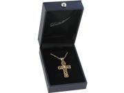GOLD PLATED CROSS WITH HEART PENDANT Case Pack 18