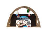 Fleece Cat Play Tent with Dangle Toys Case Pack 1
