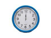 Round Blue Silver Wall Clock Case Pack 1