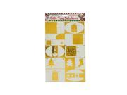 Metallic Christmas Gift Tag Stickers Set Case Pack 24