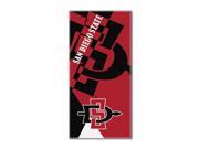 San Diego State Collegiate Puzzle 34 x 72 Over sized Beach Towel