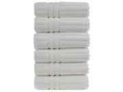 Luxury Hotel Spa Towel 100% Genuine Turkish Cotton Hand Towels White Striped Set of 6
