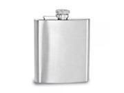Brushed Stainless Steel Hip and Square Flask Engravable Personalized Gift Item