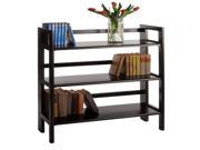 Winsome Trading Inc 20896 3 Tier Black Stackable Folding Book Shelf