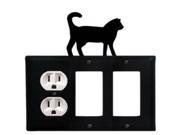 Cat Single Outlet and Double GFI Cover