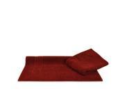 Luxury Hotel Spa Towel 100% Genuine Turkish Cotton Bath Mats Cranberry Greek Key Set of 2