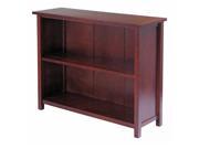 Winsome 94539 Milan Storage Shelf or Bookcase 3 Tier Long Antique Walnut