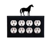 Horse Quad. Outlet Cover