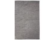 Solids Solids Heather Pattern Gray Wool and Viscose Area Rug 5x8