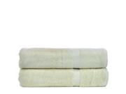 Luxury Hotel Spa Towel 100% Genuine Turkish Cotton Bath Sheets Beige Dobby Border Set of 2