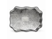 Silver plated 15x11 Serpentine Gallery Tray Engravable Personalized Gift Item