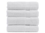 Luxury Hotel Spa Towel 100% Genuine Turkish Cotton Bath Towels White Bamboo Set of 4