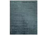 Luxury Solid Pattern Blue Art Silk Area Rug 8x10