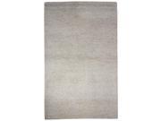 Solids Solids Heather Pattern Ivory White Wool and Viscose Area Rug 8x10