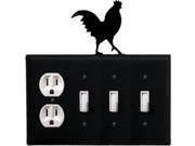 Rooster Single Outlet and Triple Switch Cover