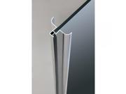 Linea Frameless Shower Door 34 in. x 72 in. Open Entry Design. Brushed Nickel Finish