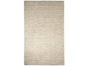 Solids Solids Heather Pattern Ivory White Wool and Cotton Area Rug 5x8