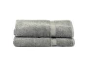 Luxury Hotel Spa Towel 100% Genuine Turkish Cotton Bath Sheets Gray Dobby Border Set of 2