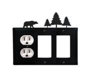 Bear Pine Trees Single Outlet and Double GFI Cover