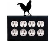 Rooster Quad. Outlet Cover