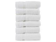 Luxury Hotel Spa Towel 100% Genuine Turkish Cotton Hand Towels White Dobby Border Set of 6