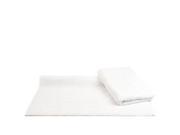 Luxury Hotel Spa Towel 100% Genuine Turkish Cotton Bath Mats White Dobby Border Set of 2